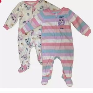 Absorba Baby  2 Piece Bundle Blanket Sleeper nwt night owl